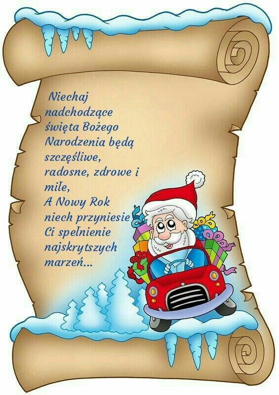 Mikołaj z życzeniami na Boże Narodzenie